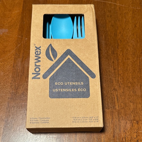 Norwex Eco-Friendly Flatware Set - Vibrant Blue - Picture 1 of 2